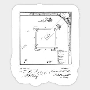 Game Design Vintage Patent Hand Drawing Sticker